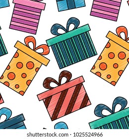 seamless pattern decoration celebration gift boxes