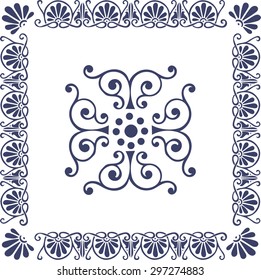 Seamless pattern for decoration in the form of curls, dots. Printing on textiles, fabrics, tiles. Vector illustration.