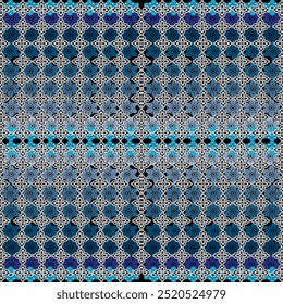 Seamless pattern decoration living design colorful Blue