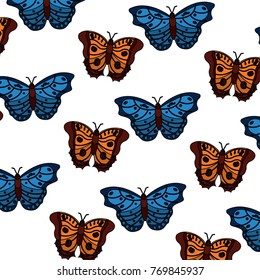 seamless pattern decoration natural butterfly fly insect