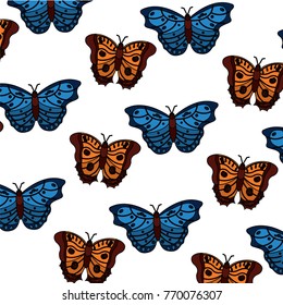 seamless pattern decoration natural butterfly fly insect