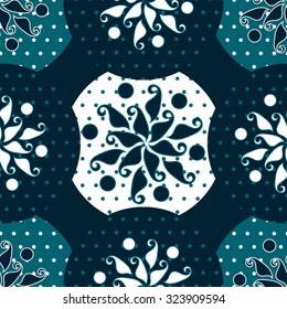 Seamless pattern for decoration, patterns in the form of flowers. Print for paper wallpaper, tiles, textiles. Vector illustration.