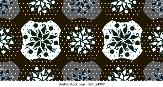 Seamless pattern for decoration, patterns in the form of flowers. Print for paper wallpaper, tiles, textiles. Vector illustration.