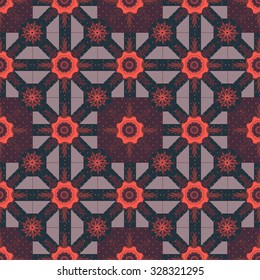Seamless pattern for decoration, patterns in the form of flowers. Print for paper wallpaper, tiles, textiles. Vector illustration.