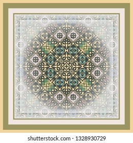 Seamless pattern for decoration. Print for paper wallpaper, tiles, textiles, neckerchief.