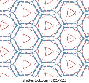Seamless pattern for decoration. Print for paper wallpaper, tiles, textiles. Vector illustration. Hexagonal background. 