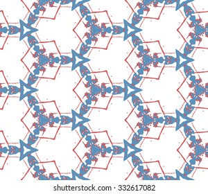 Seamless pattern for decoration. Print for paper wallpaper, tiles, textiles. Vector illustration. Hexagonal background. 