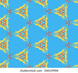 Seamless pattern for decoration. Print for paper wallpaper, tiles, textiles. Vector illustration. Hexagonal background.