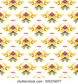 Seamless pattern for decoration. Print for paper wallpaper, tiles, textiles. Vector illustration. Hexagonal background.