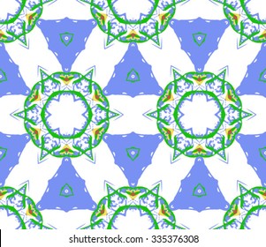 Seamless pattern for decoration. Print for paper wallpaper, tiles, textiles. Vector illustration. Hexagonal background.