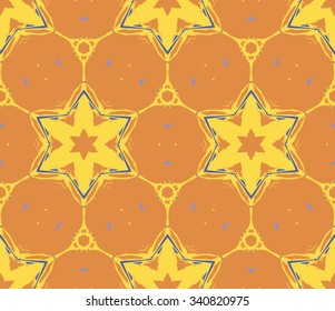 Seamless pattern for decoration. Print for paper wallpaper, tiles, textiles. Vector illustration. Hexagonal background.