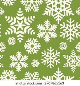 decoração de padrão sem costura com flocos de neve