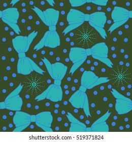 Seamless pattern of  decorations,hand drawn, snowflakes .