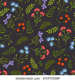 Patrón inmaculado con flores decorativas y abstractas. Adecuado para imprimir en tela, papel de embalaje, papel de pared. 