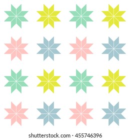 Seamless pattern with decorative abstract flowers. Vector illustration.