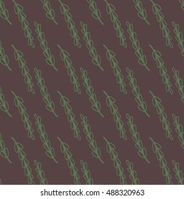 seamless pattern of decorative abstract leaves, hand drawn design elements