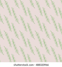 seamless pattern of decorative abstract leaves, hand drawn design elements