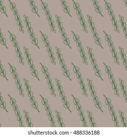 seamless pattern of decorative abstract leaves, hand drawn design elements
