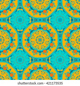 Seamless pattern. Decorative pattern in beautiful bright colors. Vector illustration