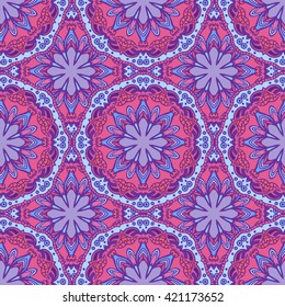 Seamless pattern. Decorative pattern in beautiful bright colors. Vector illustration