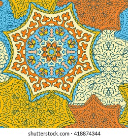 Seamless pattern. Decorative pattern in beautiful colors. Vector illustration