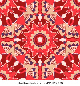 Seamless pattern. Decorative pattern in beautiful colors. Vector background