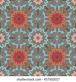 Seamless pattern. Decorative pattern in beautiful colors. Vector background