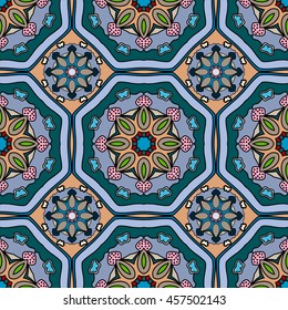 Seamless pattern. Decorative pattern in beautiful colors. Vector background