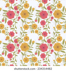 Seamless pattern with decorative bindweed