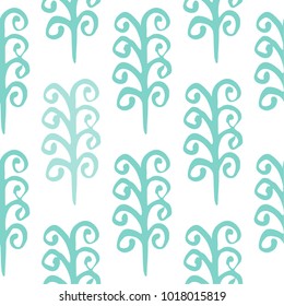 Seamless pattern decorative branches vector