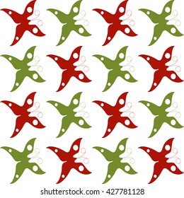 seamless pattern with decorative butterflies