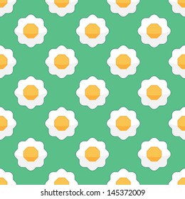 seamless pattern with decorative chamomiles
