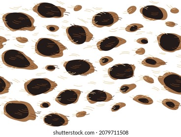 Seamless pattern with decorative cheetah print. Animal stylized ornament, fur texture.