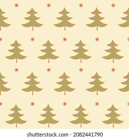 Patrón sin problemas con árboles decorativos de Navidad
