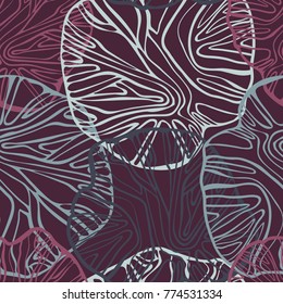 Seamless pattern with decorative coral, colorful vector.
Can be used for printing on paper, suitable for festive invitat,for background, textiles, office