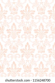 Seamless pattern of decorative coral  floral element in vector 