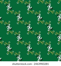Seamless pattern with decorative daisy flowers