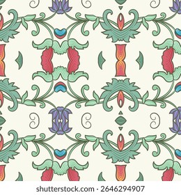 Seamless pattern with decorative elements