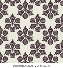 Seamless pattern with decorative elements. Floral background