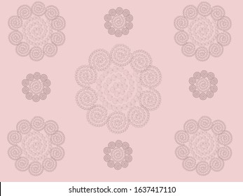 Seamless pattern with decorative elements in the form of flowers