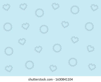 Seamless pattern with decorative elements on a blue background