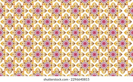Seamless pattern with decorative elements. Vector illustration for your design