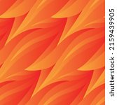 Seamless pattern with decorative flames resembling autumn leaves. Abstract background with gradient shapes in red-orange color. Vector illustration.