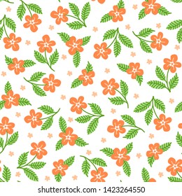 Seamless pattern with decorative floral background vector illustration