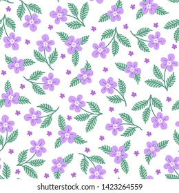 Seamless pattern with decorative floral background vector illustration