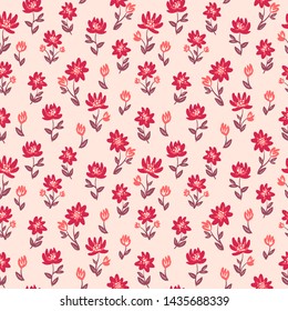 Seamless pattern with decorative floral background vector illustration