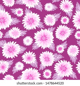 Seamless pattern with decorative floral background vector illustration