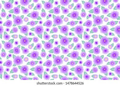 Seamless pattern with decorative floral background vector illustration