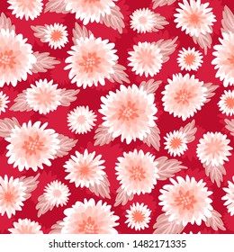 Seamless pattern with decorative floral background vector illustration