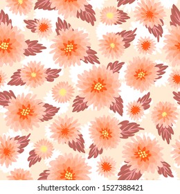 Seamless pattern with decorative floral background vector illustration